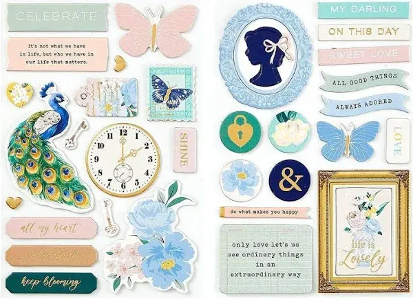Spellbinders Belleview Chipboard Embellishments