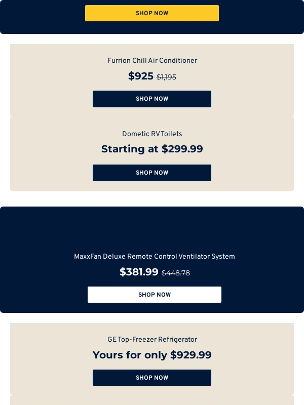 Camping World - Up to $100 off griddles,refrigerators,& more
