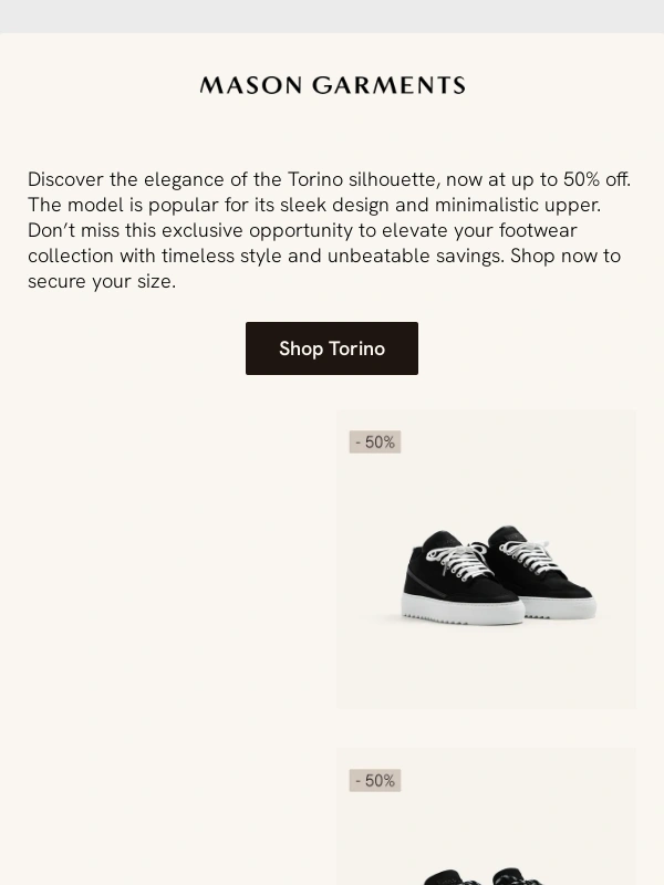 MASON GARMENTS - Timeless Torino silhouettes from the Seasonal Sale