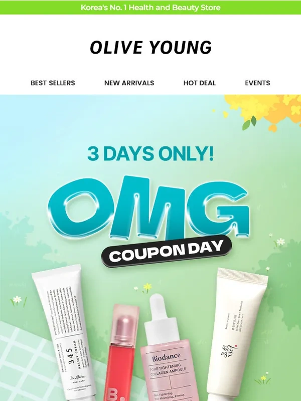 OLIVE YOUNG - (AD)? OMG Ends TODAY! ? Grab your UNLIMITED 30% OFF Coupon NOW