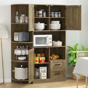 Homfa 60" Kitchen Pantry Cabinet