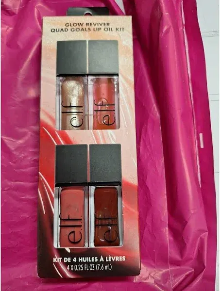 e.l.f. Cosmetics Glow Reviver Quad Goals Lip Oil Kit