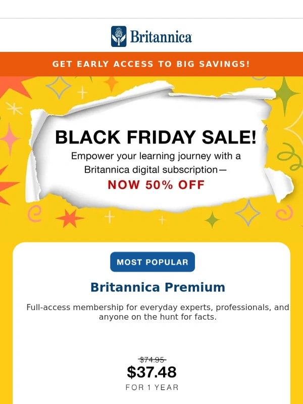 Encyclopedia Britannica - Black Friday Early Access Sale