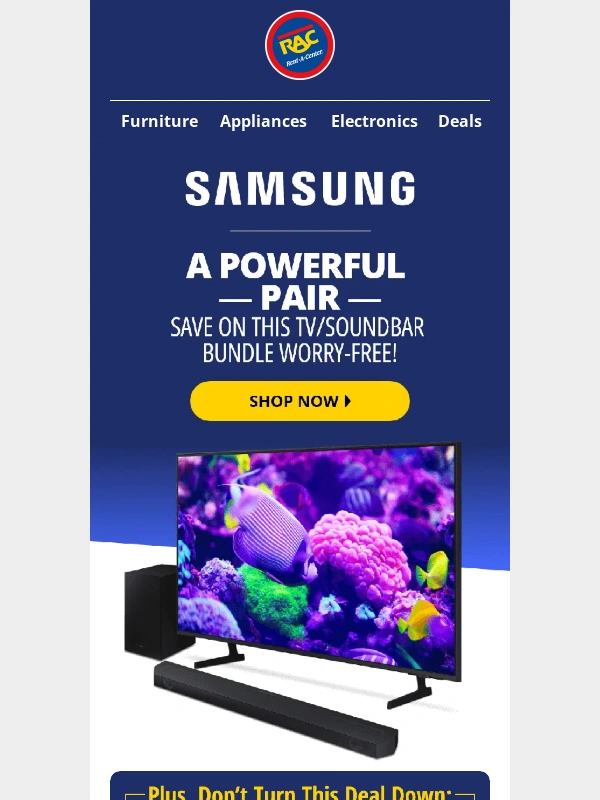 Rent A Center - Samsung Bundle + Extra $50 Savings