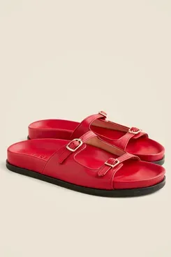 J.Crew New Colbie Buckle Sandals (Persian Red)