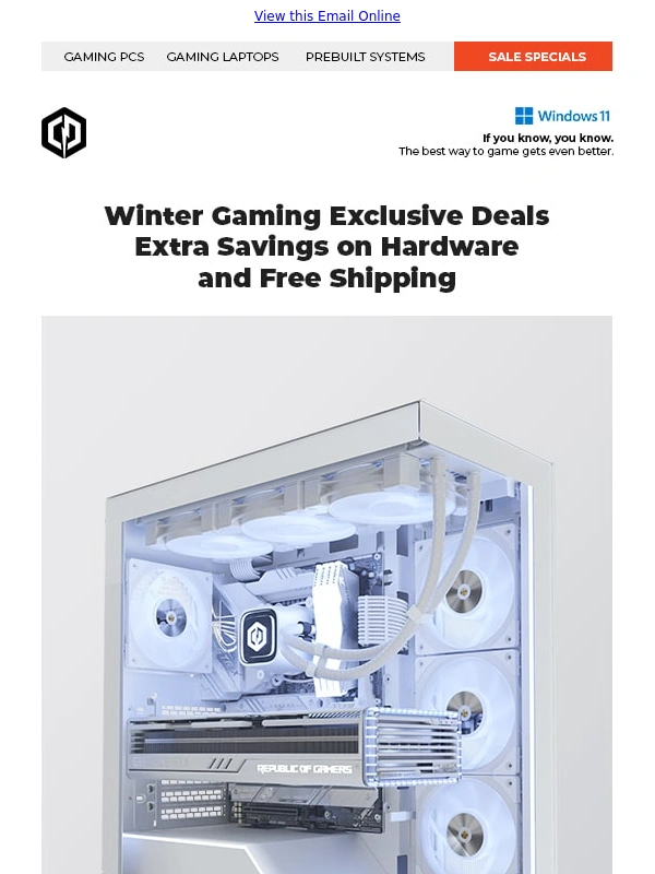 CyberpowerPC - ✔ Winter Mega Gaming PC Savings – Extra Discounts and Free Shipping