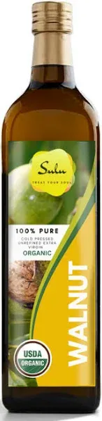 Organic Walnut Oil-USDA Certified Organic Unrefined Extra Virgin Cold Pressed