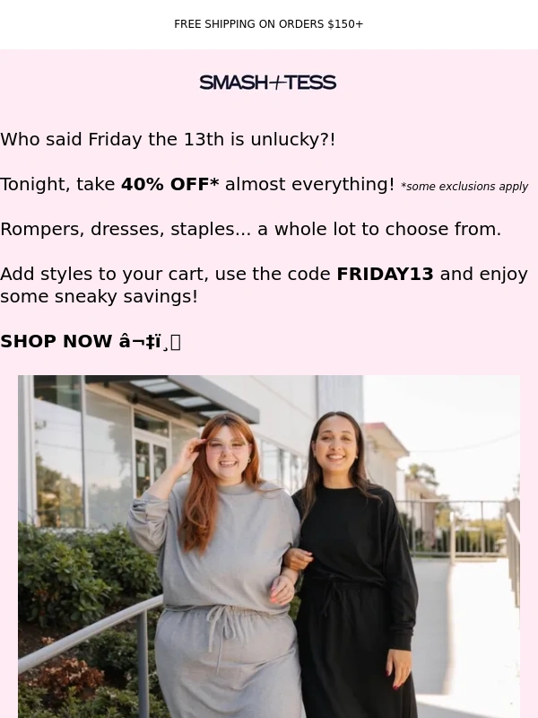 Smash Tess - TONIGHT: Take 40% Off!