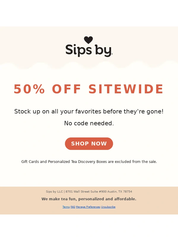 Sips by - 50% OFF SITEWIDE