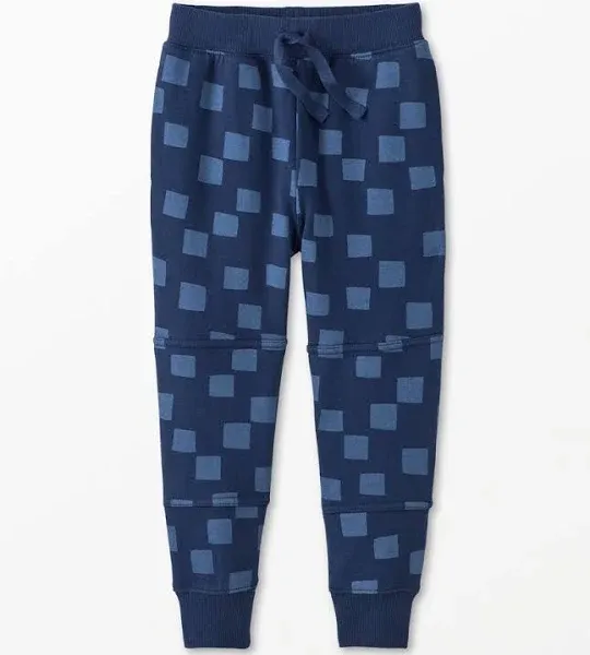 Boys' Hanna Andersson Broken Check Slim Fit French Terry Double Knee Sweatpants in 100% Cotton