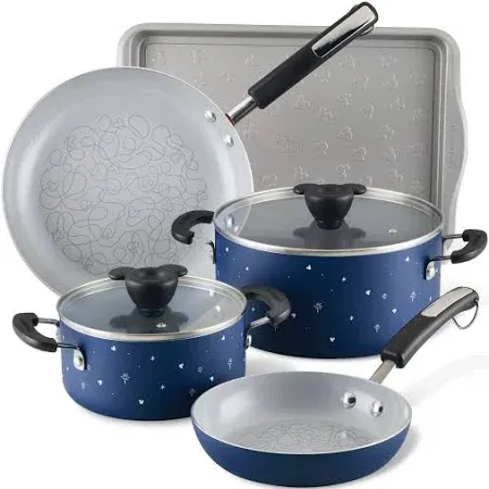 Farberware Disney Bon Voyage 7-Piece Ceramic Nonstick Cookware Set