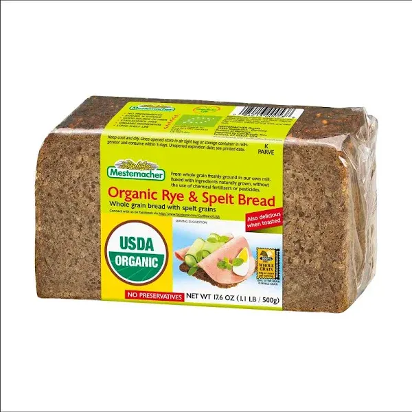 Mestemacher Organic Rye and Spelt Bread