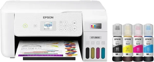 Epson EcoTank ET-2800 Wireless Color All-in-One Inkjet Printer