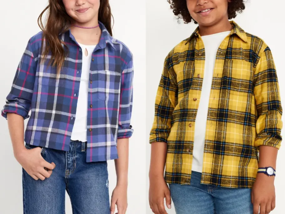 Old Navy Girls Flannel Shirts