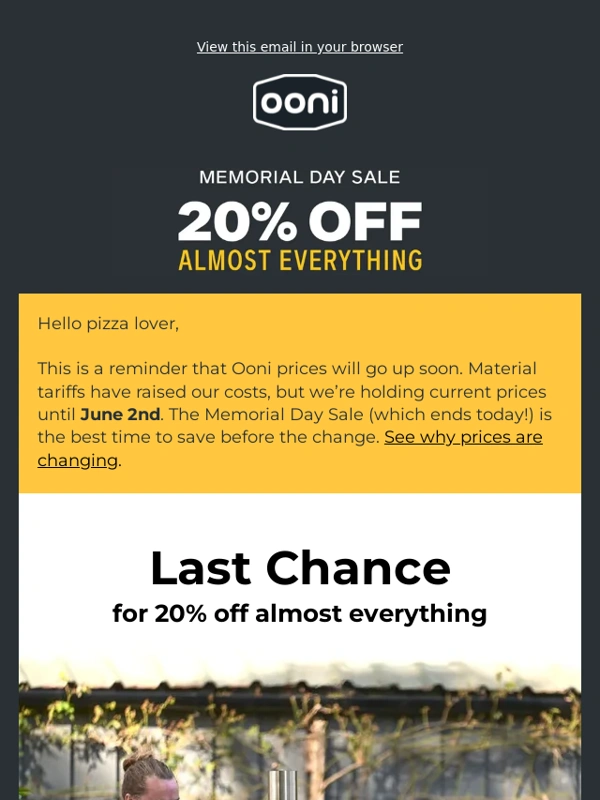 Ooni - LAST Chance ⏳