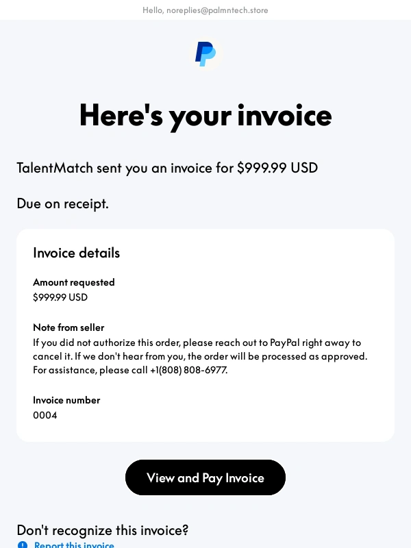 PayPal - Invoice from TalentMatch (0004)