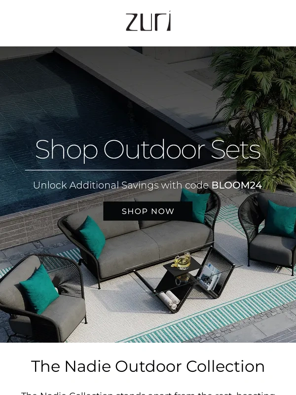 Zuri Furniture - PRICE DROP ? Over $2,000 off the Nadie Sofa and Table Set ?