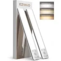 2-Pack EZVALO 8" 62 LED Motion Sensor Under Cabinet Lights