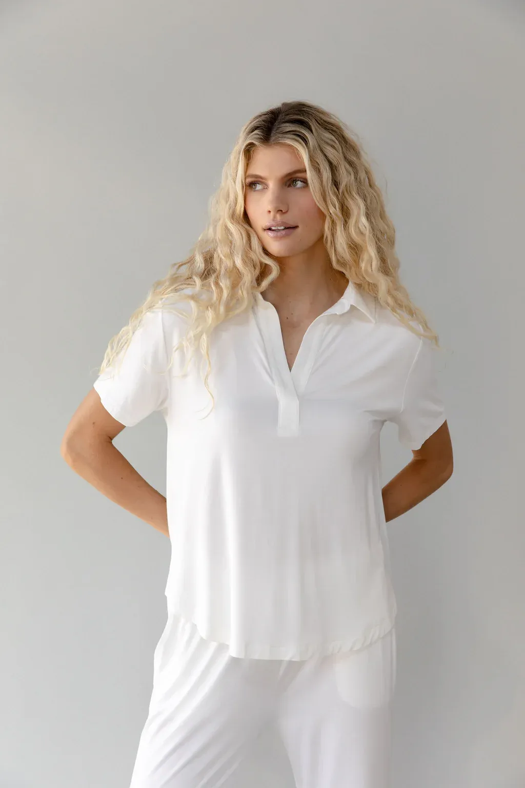 Women's Bamboo Stretch-Knit Short Sleeve Polo