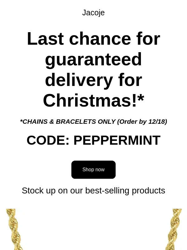 Jacoje - GUARANTEED GOLD for Christmas!