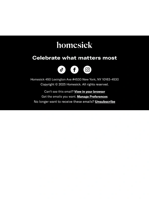 Homesick Candles - Fresh scents for a new season