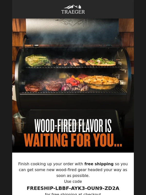 Traeger - Enjoy FREE SHIPPING on the Items in Your Cart
