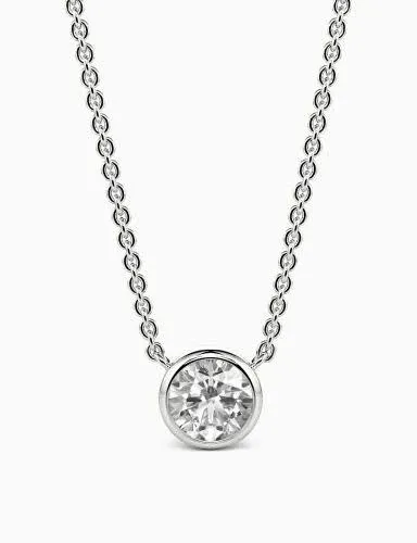 Miss You Every Day" Round Cut Necklace