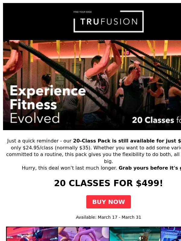 TruFusion - A Class Pack Deal This Good Won't Last Forever! ⏳