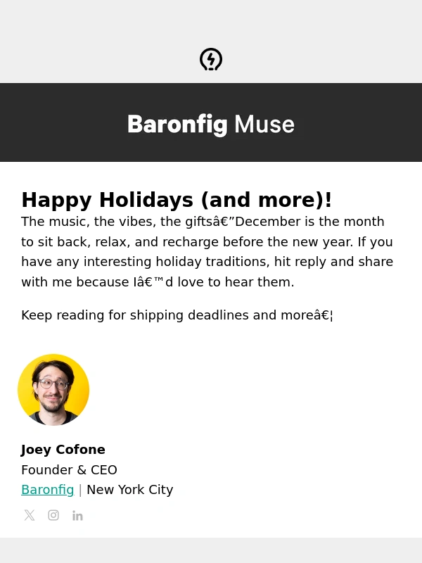 Baronfig - Happy holidays!