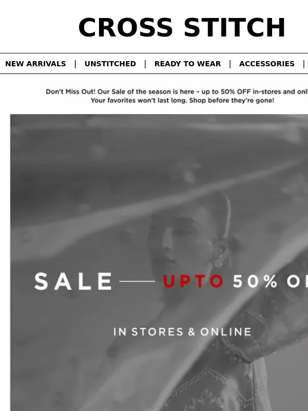 Cross Stitch - Sale with Upto 50% OFF - in-stores & Online