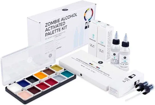 Narrative Cosmetics 12 Color Zombie Alcohol-Activated Professional SFX Makeup Palette