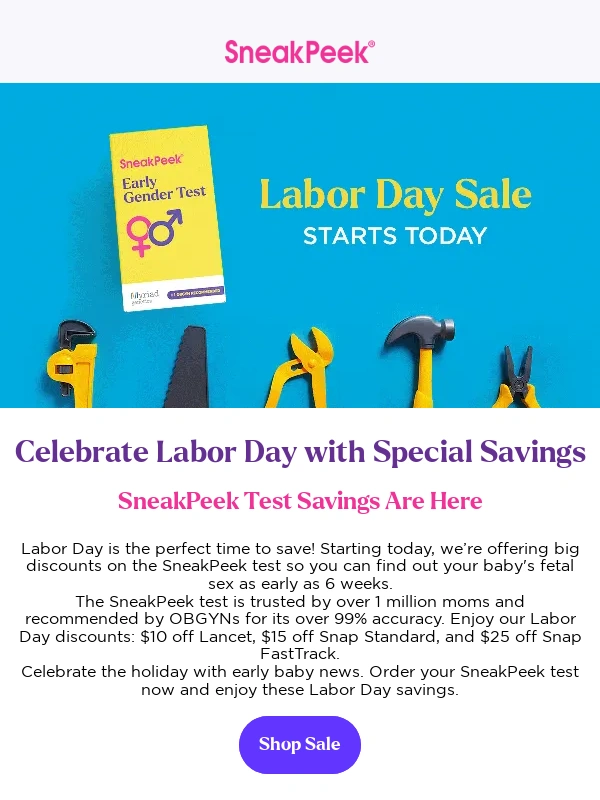 Sneak Peek - Labor Day Savings Kick Off Now
