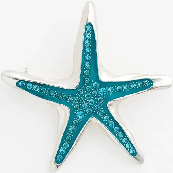 Chico's Women's Diamond-Effect Starfish Brooch