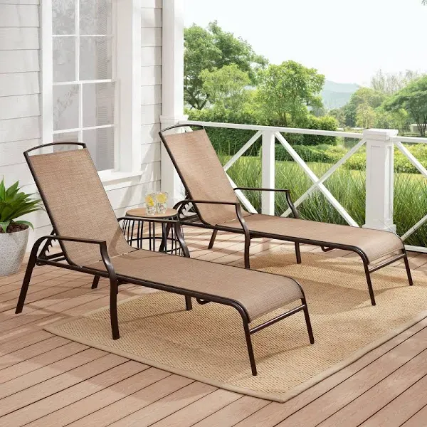 Mainstays Sand Dune Outdoor Chaise Lounge Set of 2