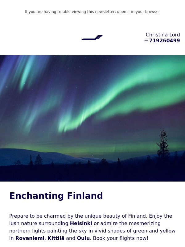 Finnair - Discover Finland's lush nature and northern lights