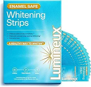Lumineux Teeth Whitening Strips 21 Treatments – Peroxide Free - Enamel Safe for Whiter Teeth - Whitening Without The Sensitivity - Dentist Formulated - Sensitivity