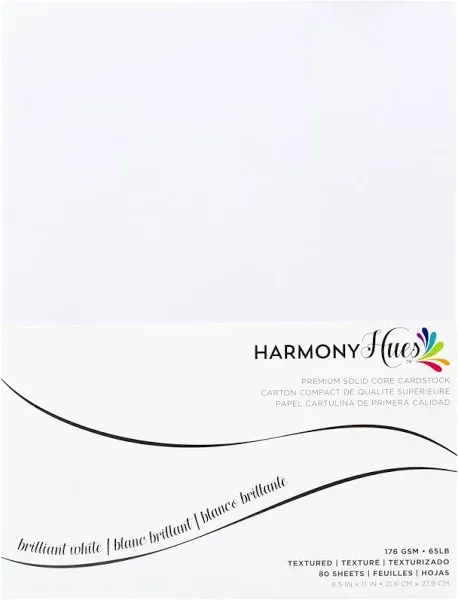 Harmony Hues Textured Cardstock 8.5" x 11"