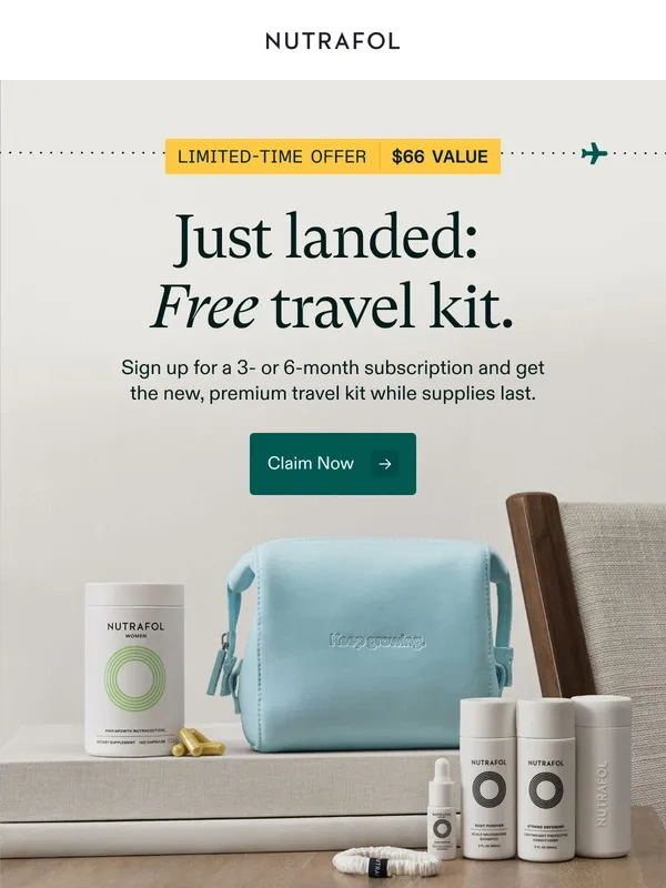 Nutrafol - ✈️ Just landed: FREE travel kit / $66 value