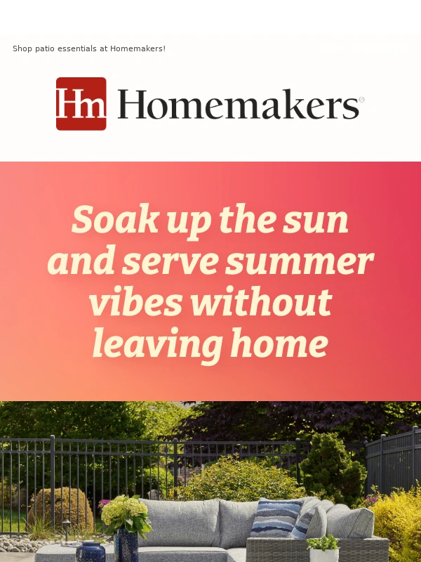 Homemakers - Don’t miss a moment of sun! ☀️
