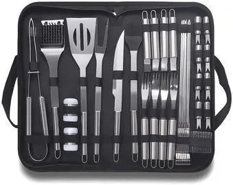 33pc Stainless Steel BBQ Tools Set with Storage Bag
