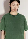 Green Embossed T-shirt In 358a Acid Fern