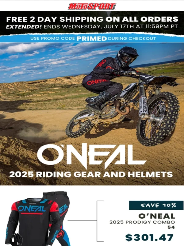 MotoSport - New Kits from O’Neal Just Dropped