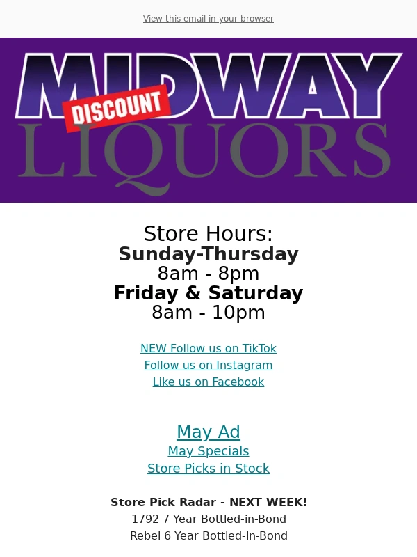 Midway - $5 Off New Crown Royal Marquis - Jack Rye SB is almost sold out!