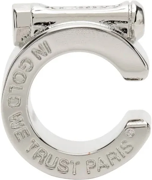 in Gold We Trust Paris Silver Piston Ear Cuff