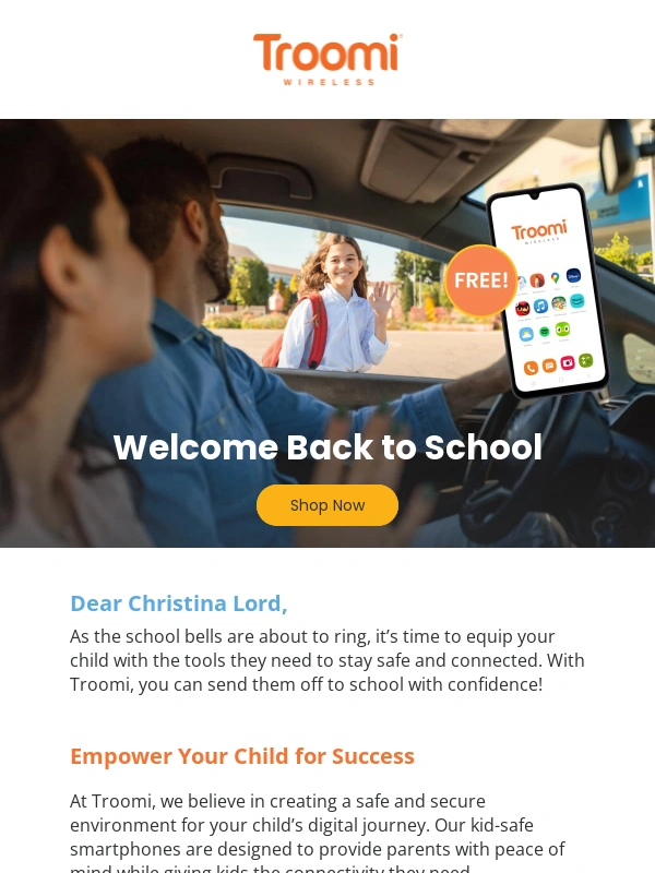 Troomi - ? School Bound with Confidence and a FREE Troomi Phone!