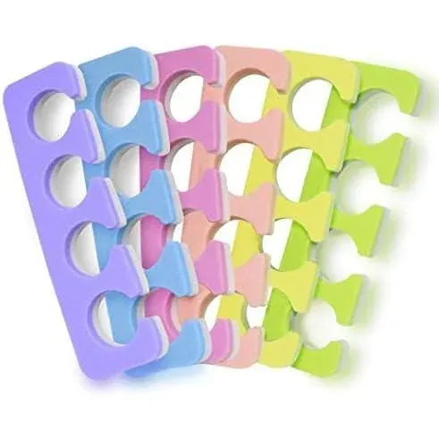Toe Separators Set 24 Pieces Premium Pedicure Tool Kit Super Soft & Durable Two Tone Zmoi