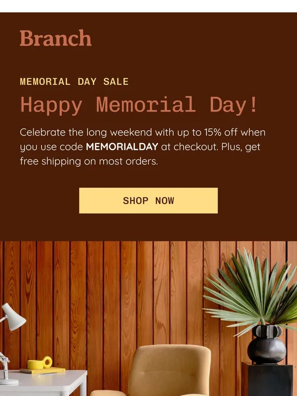 branch furniture - Happy Memorial Day!