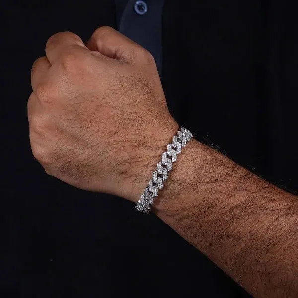 Miami Cuban Link Bracelet Round Lab Grown Diamond Bracelet