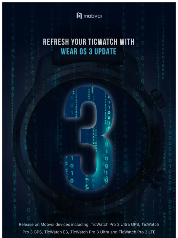 Mobvoi - ? Wear OS 3 Update Is On Its Way! ?