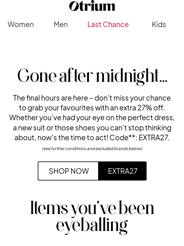 Otrium - Final hours: 27% extra off